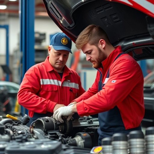 auto technician working