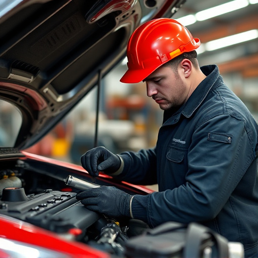 auto technician working