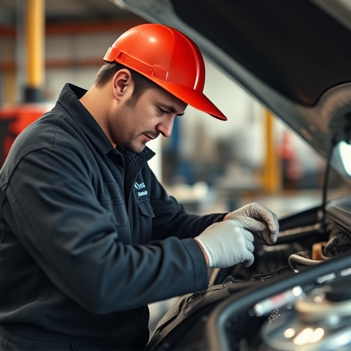auto technician working