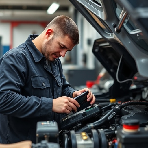 auto technician working