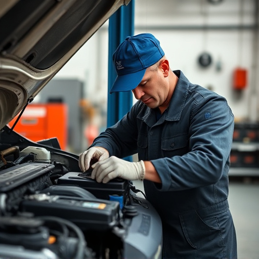 auto technician working