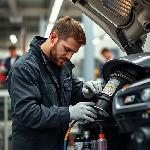 auto technician working