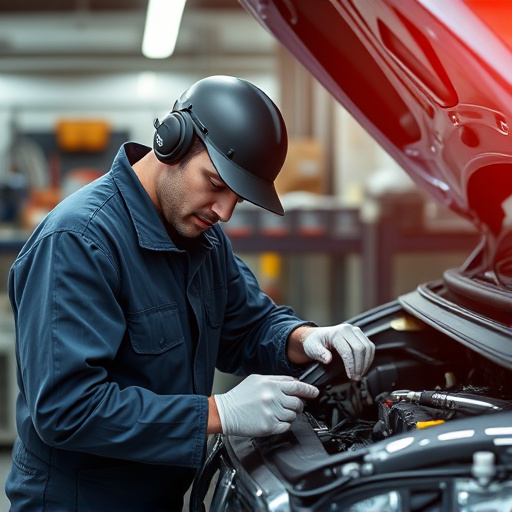 auto technician working