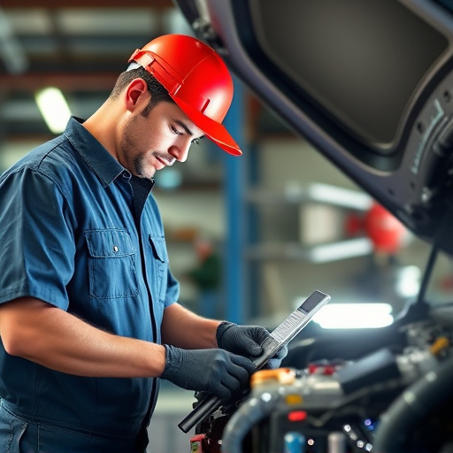 auto technician working