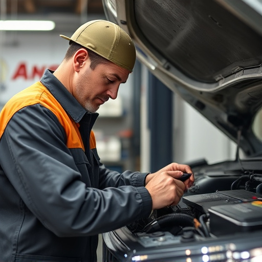 auto technician working