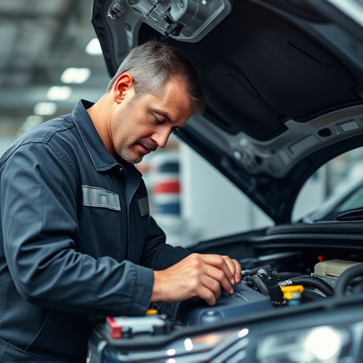 auto technician working
