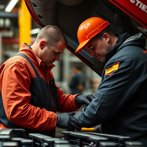 auto technician working