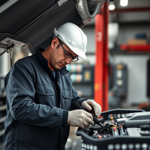 auto technician working