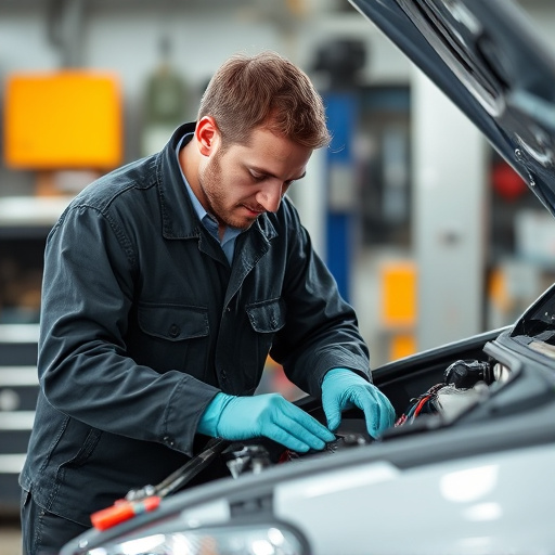 auto technician working