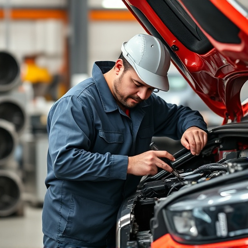 auto technician working