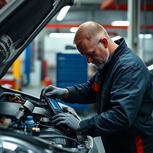 auto technician working