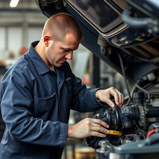 auto technician working