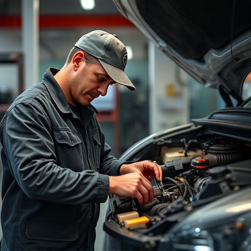 auto technician working