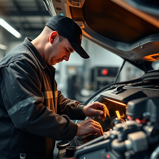 auto technician working