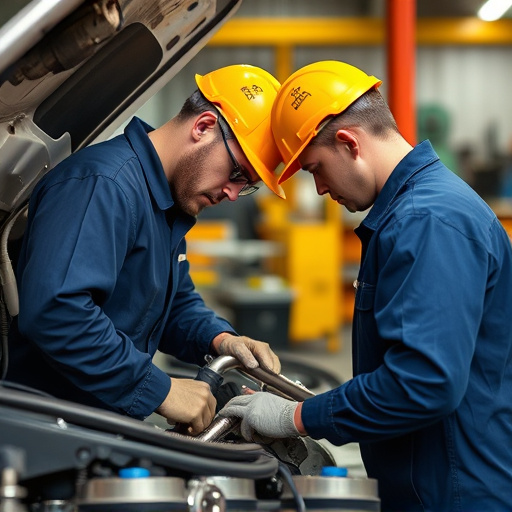 auto technician working