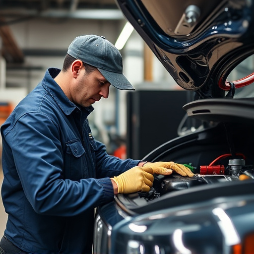 auto technician working