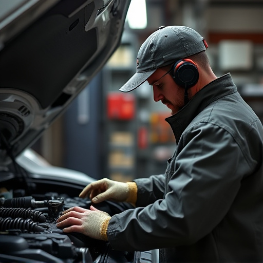 auto technician working