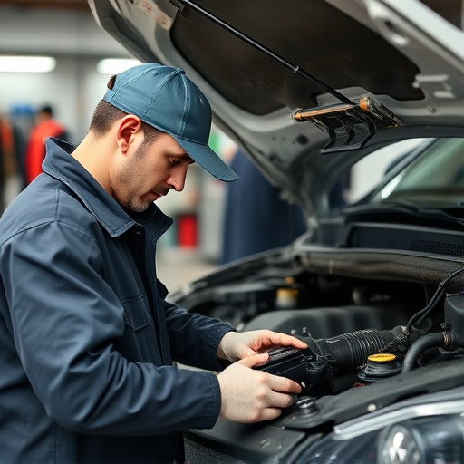 auto technician working