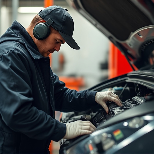 auto technician working