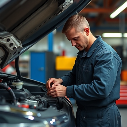 auto technician working