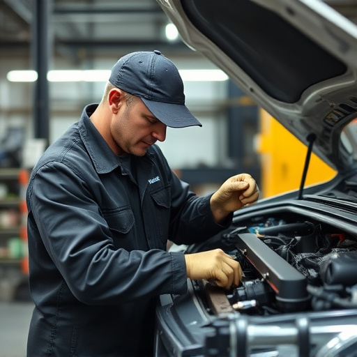 auto technician working