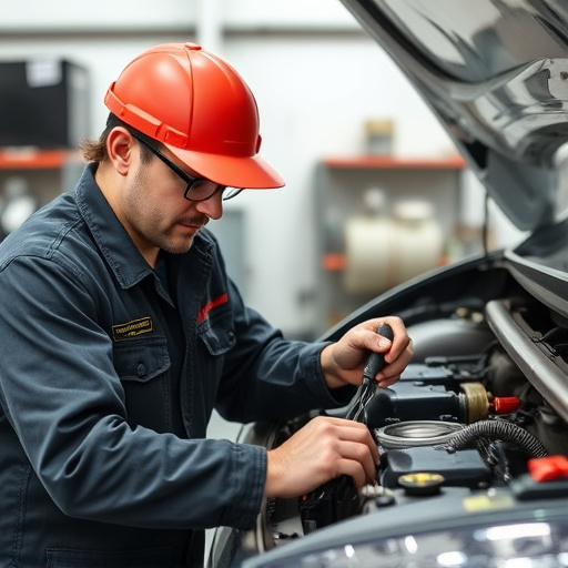 auto technician working