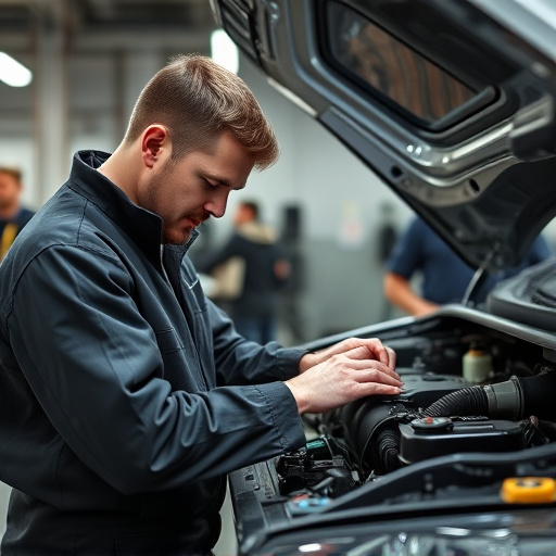auto technician working
