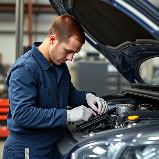 auto technician working