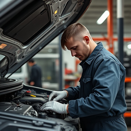 auto technician working