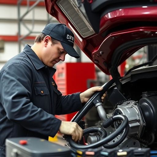auto technician working