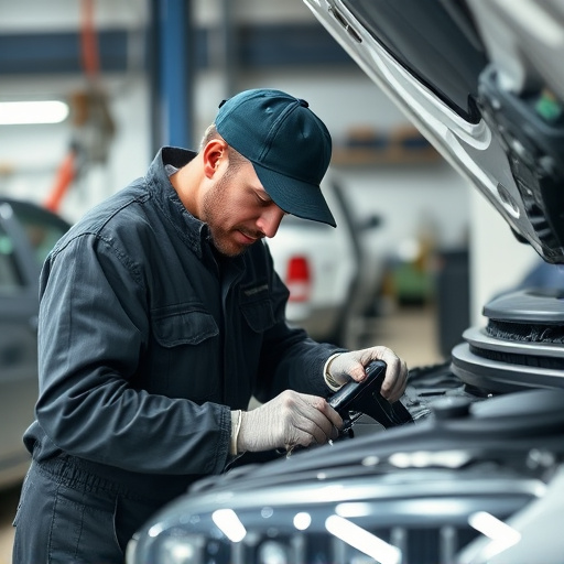 auto technician working