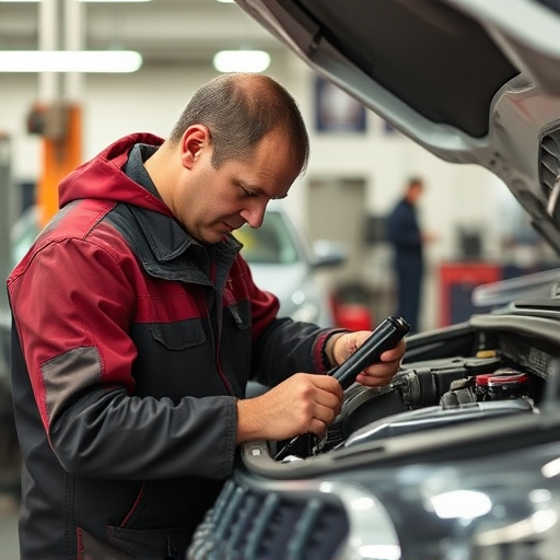 auto technician working