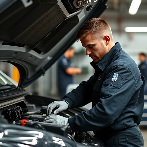 auto technician working