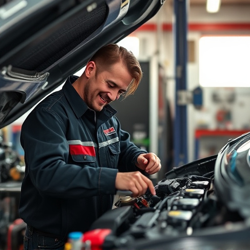 auto technician working