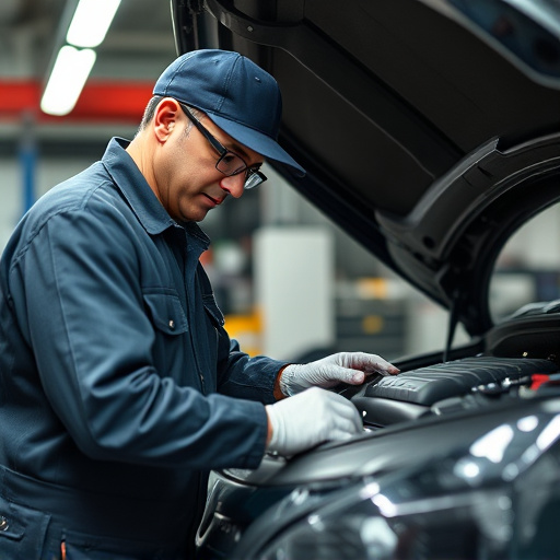 auto technician working