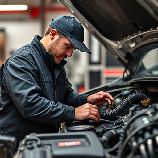 auto technician working