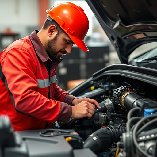 auto technician working