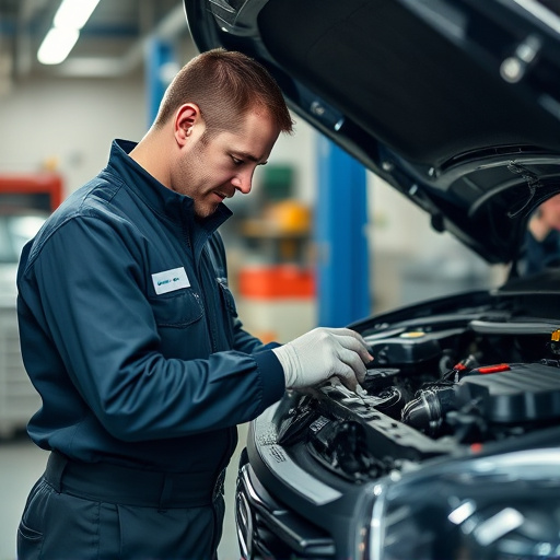 auto technician working