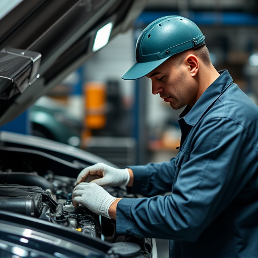 auto technician working