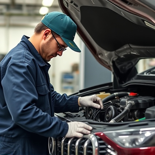 auto technician working