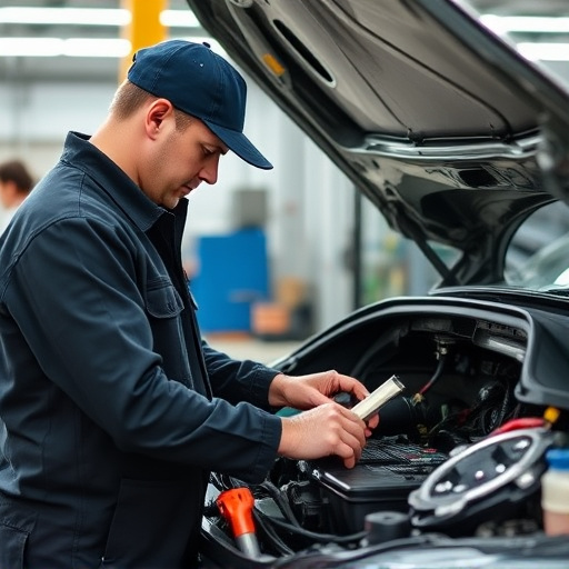 auto technician working