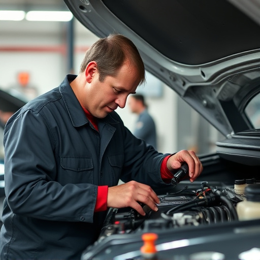 auto technician working