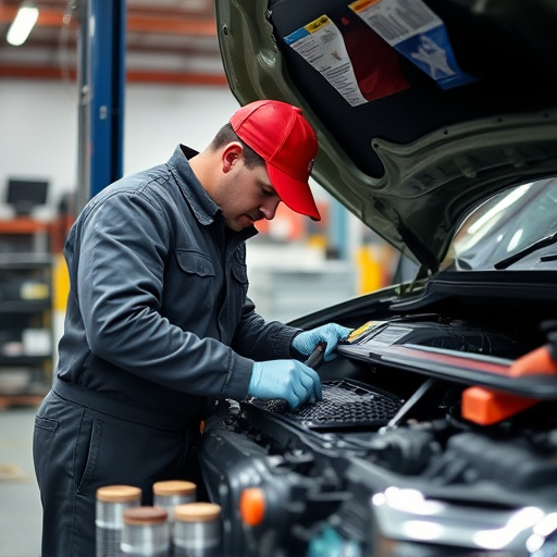 auto technician working