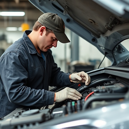auto technician working