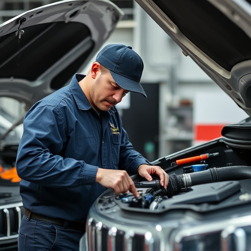 auto technician working