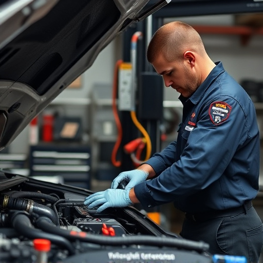 auto technician working