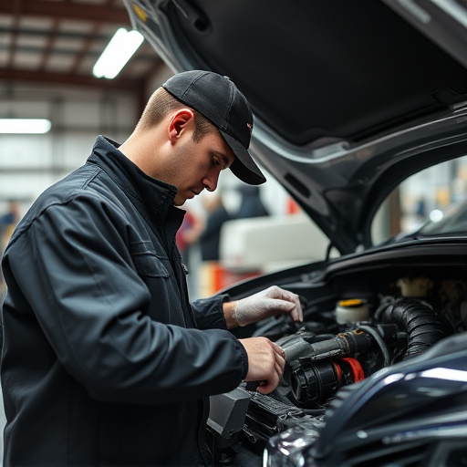 auto technician working