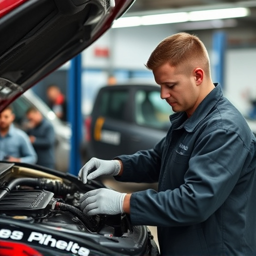 auto technician working