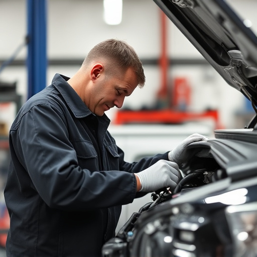 auto technician working