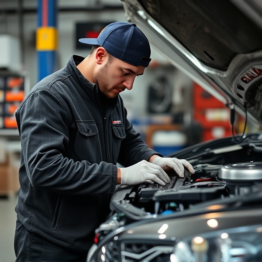 auto technician working